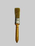 Paintbrush with a wooden handle and natural bristle